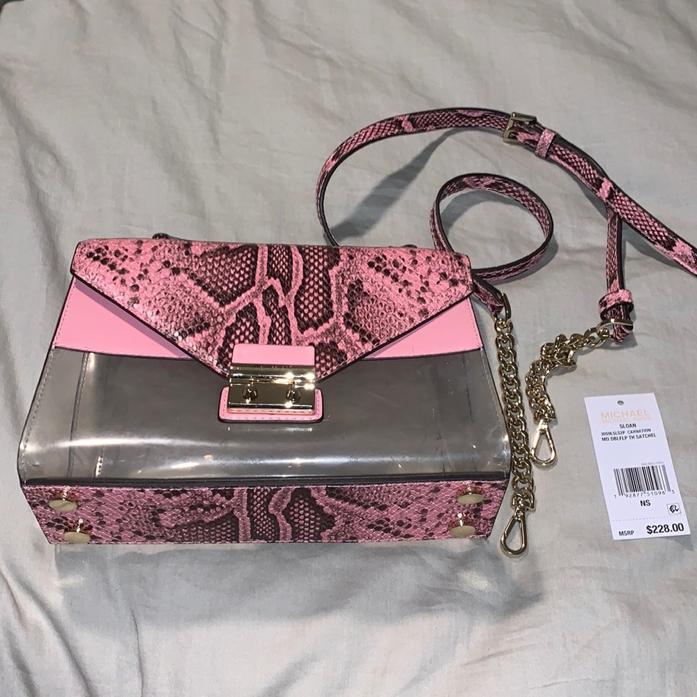 Michael Kors Pink Snake Skin Bag